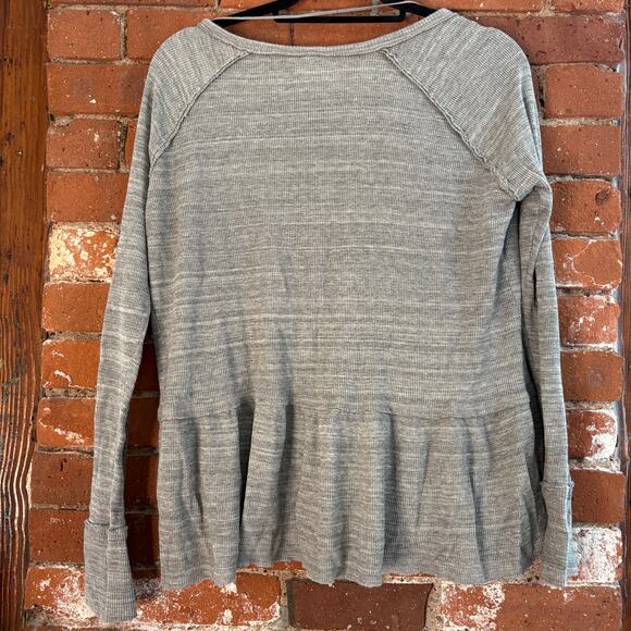 Free People We the Free Coastline Peplum Thermal Blouse XS Babydoll - Picture 9 of 11